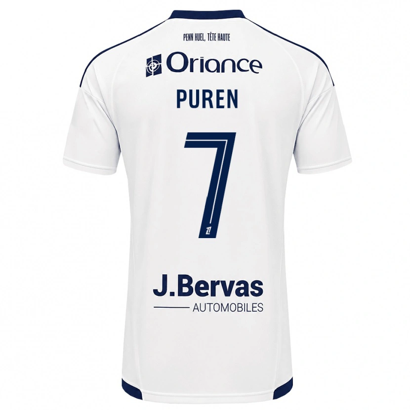 DanxenメンズMatthieu Puren#7ネイビー 白アウェイシャツ2026/27ジャージーユニフォーム