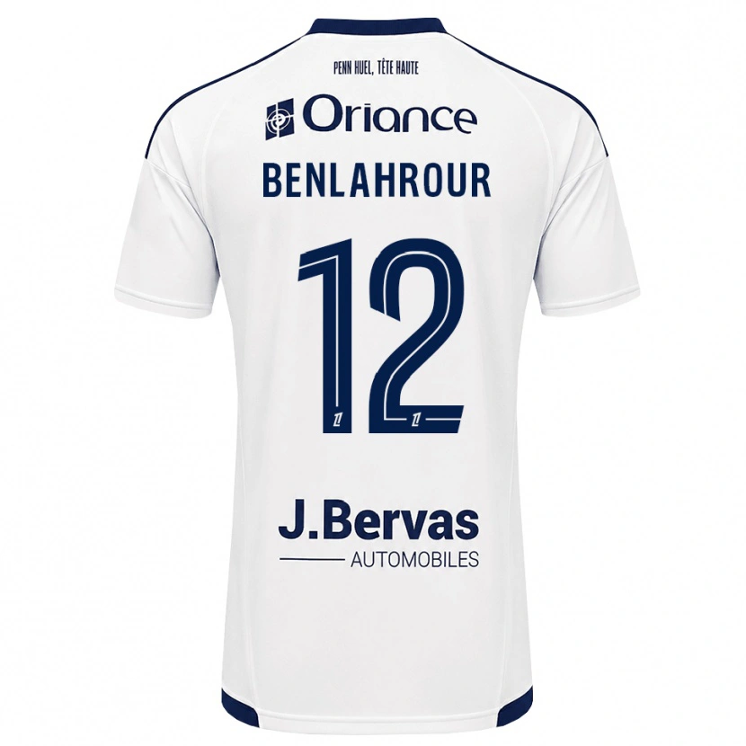 DanxenメンズIlyes Benlahrour#12ネイビー 白アウェイシャツ2026/27ジャージーユニフォーム