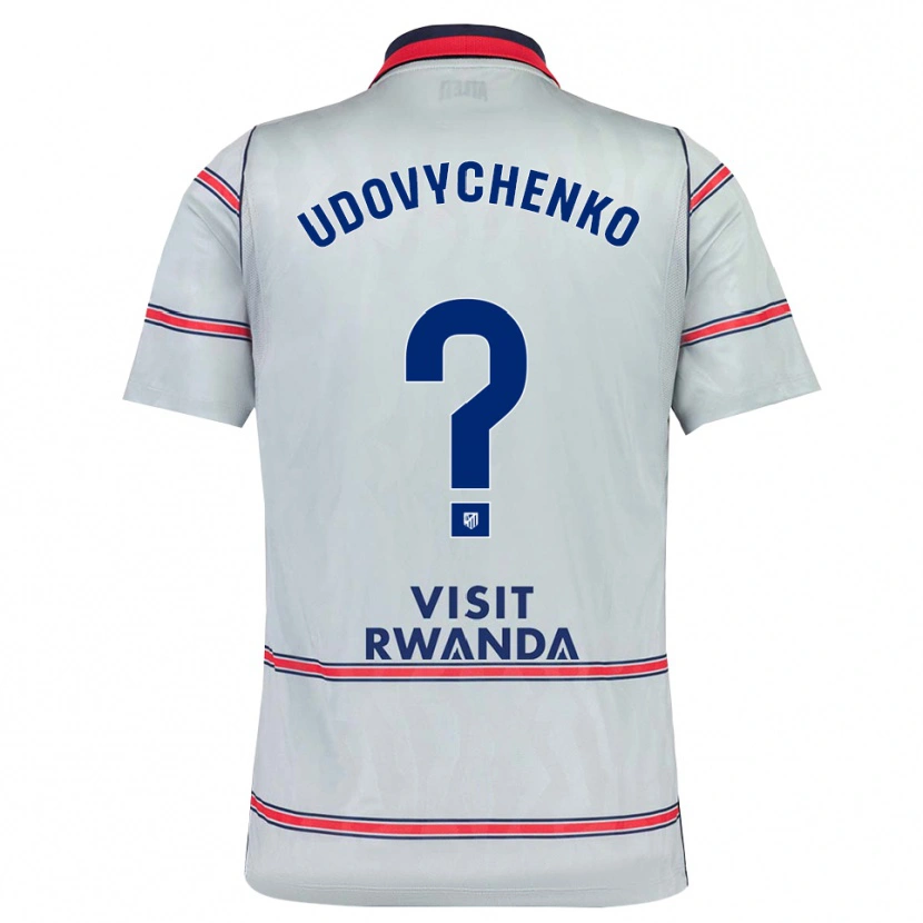 DanxenメンズGlib Udovychenko#0グレー 赤 ネイビーブルーサードユニフォームシャツ2026/27ジャージーユニフォーム