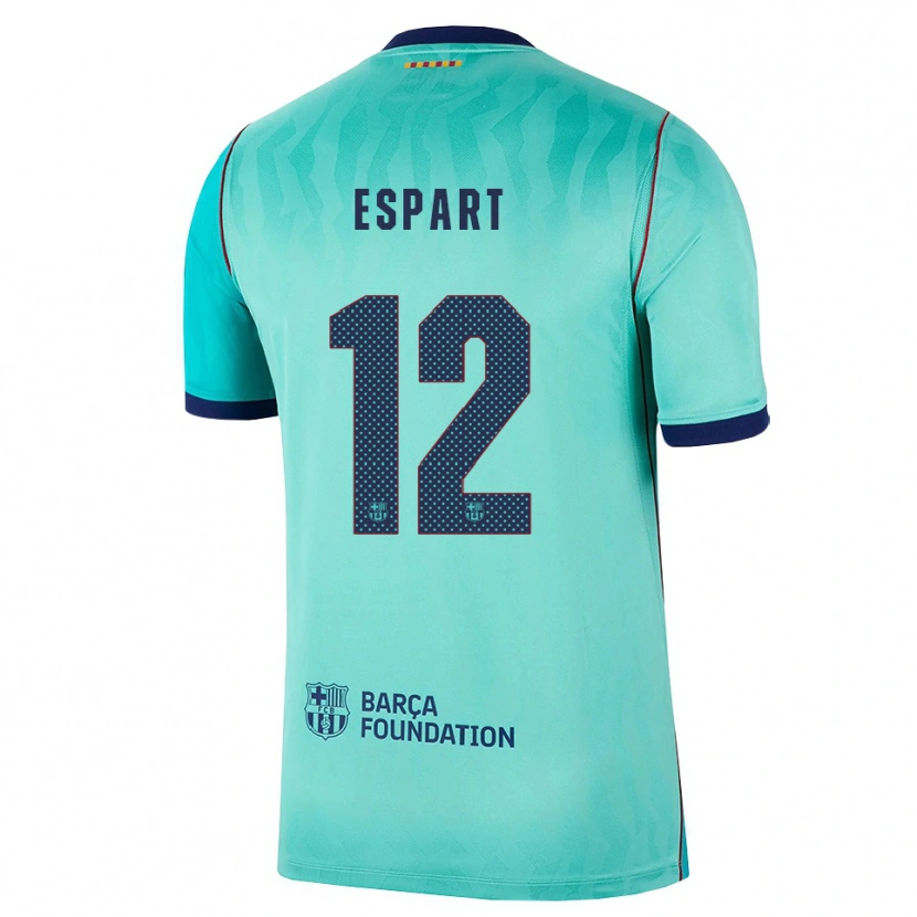 DanxenメンズXavi Espart#12アクア ダークターコイズ ロイヤルブルーサードユニフォームシャツ2026/27ジャージーユニフォーム