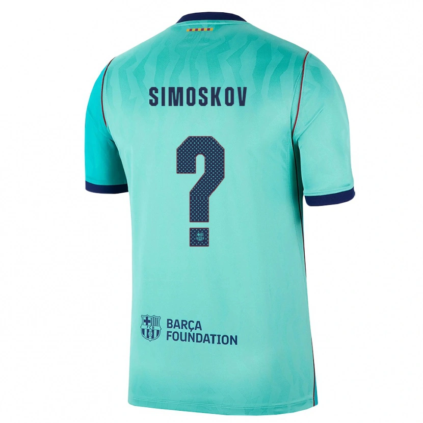 DanxenメンズAleksander Simoskov#0アクア ダークターコイズ ロイヤルブルーサードユニフォームシャツ2026/27ジャージーユニフォーム