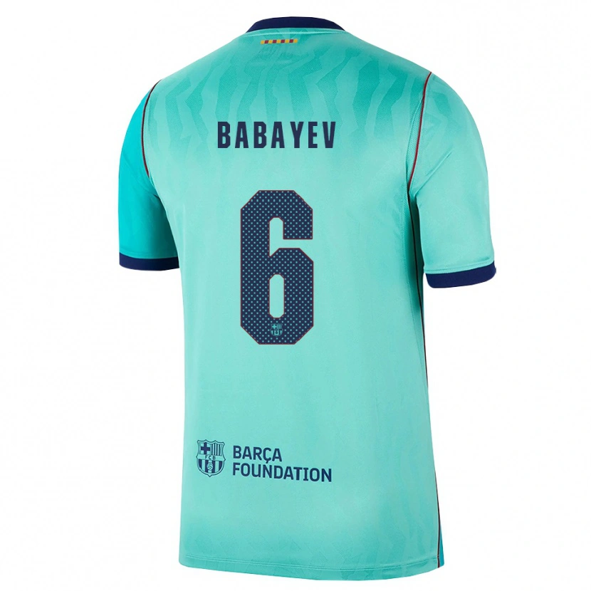 DanxenメンズIbrahim Babayev#6アクア ダークターコイズ ロイヤルブルーサードユニフォームシャツ2026/27ジャージーユニフォーム