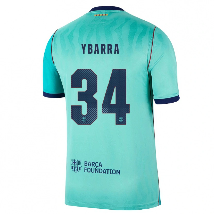 DanxenメンズJuan Ybarra#34アクア ダークターコイズ ロイヤルブルーサードユニフォームシャツ2026/27ジャージーユニフォーム
