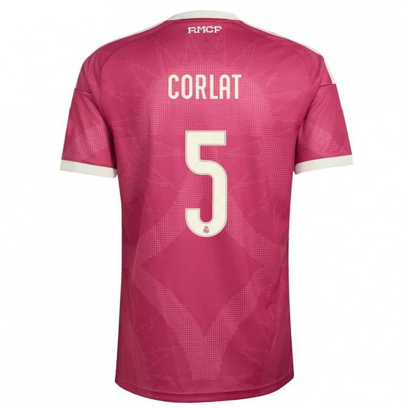 DanxenメンズEdu Corlat#5ペールバイオレットレッド 白サードユニフォームシャツ2026/27ジャージーユニフォーム