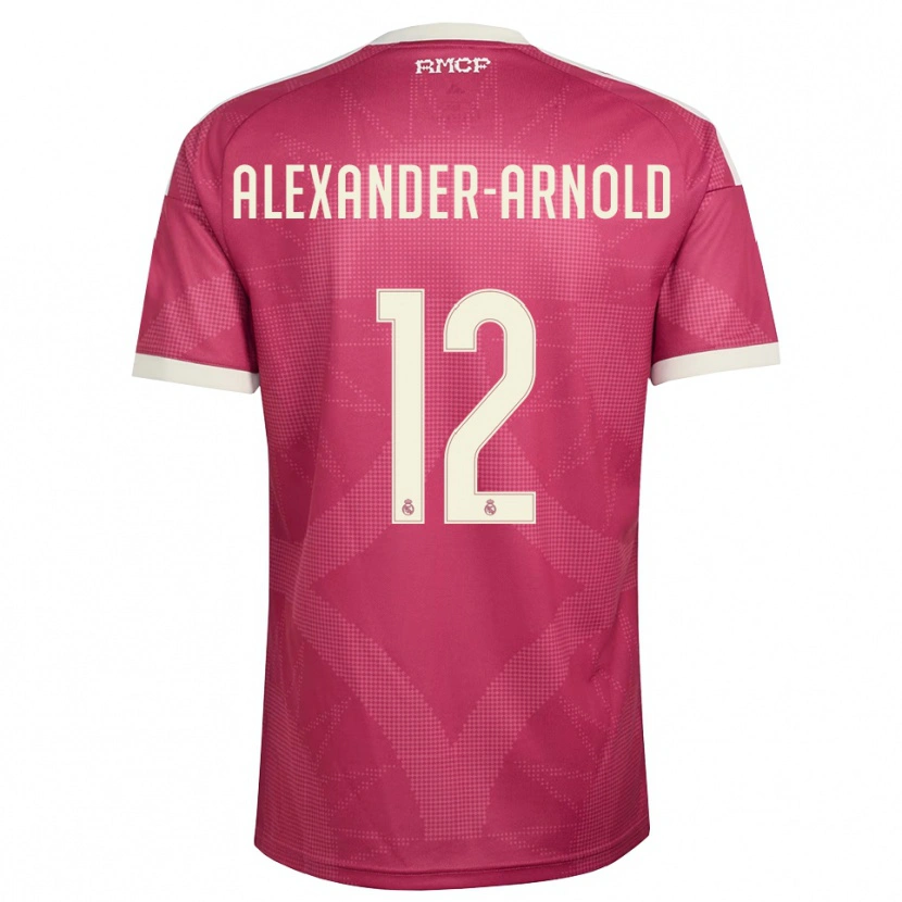 Danxenメンズトレント・アレクサンダー＝アーノルド #12ペールバイオレットレッド 白サードユニフォームシャツ2026/27ジャージーユニフォーム