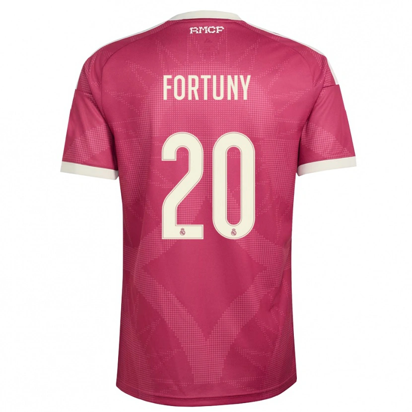 Danxenメンズポル・フォーチュニー#20ペールバイオレットレッド 白サードユニフォームシャツ2026/27ジャージーユニフォーム
