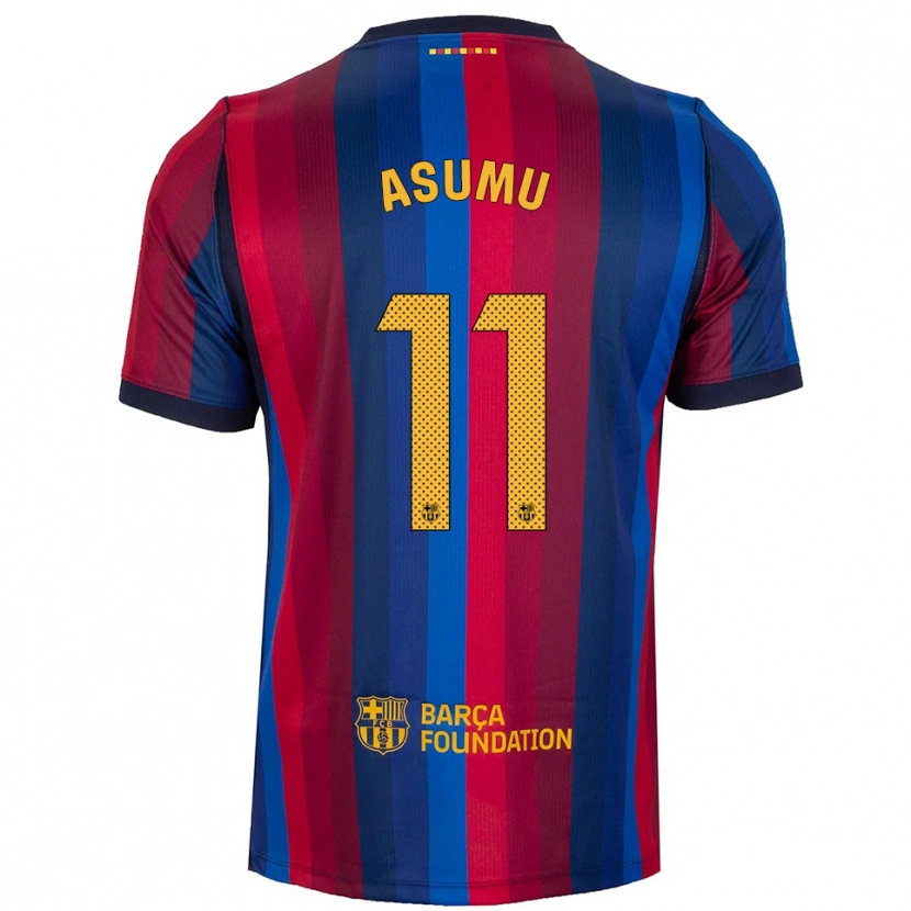 DanxenレディースHéctor Asumu#11ロイヤルブルー 赤 黄ホームシャツ2026/27ジャージーユニフォーム