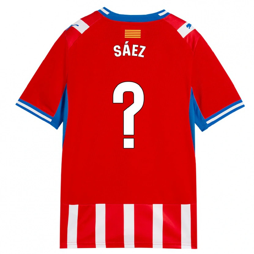 DanxenレディースDavid Sáez#0赤白スカイブルーホームシャツ2026/27ジャージーユニフォーム