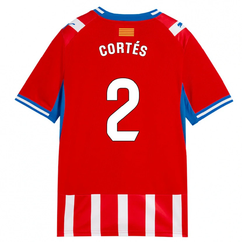 DanxenレディースSergio Cortés#2赤白スカイブルーホームシャツ2026/27ジャージーユニフォーム