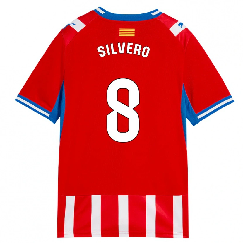 DanxenレディースPol Silvero#8赤白スカイブルーホームシャツ2026/27ジャージーユニフォーム