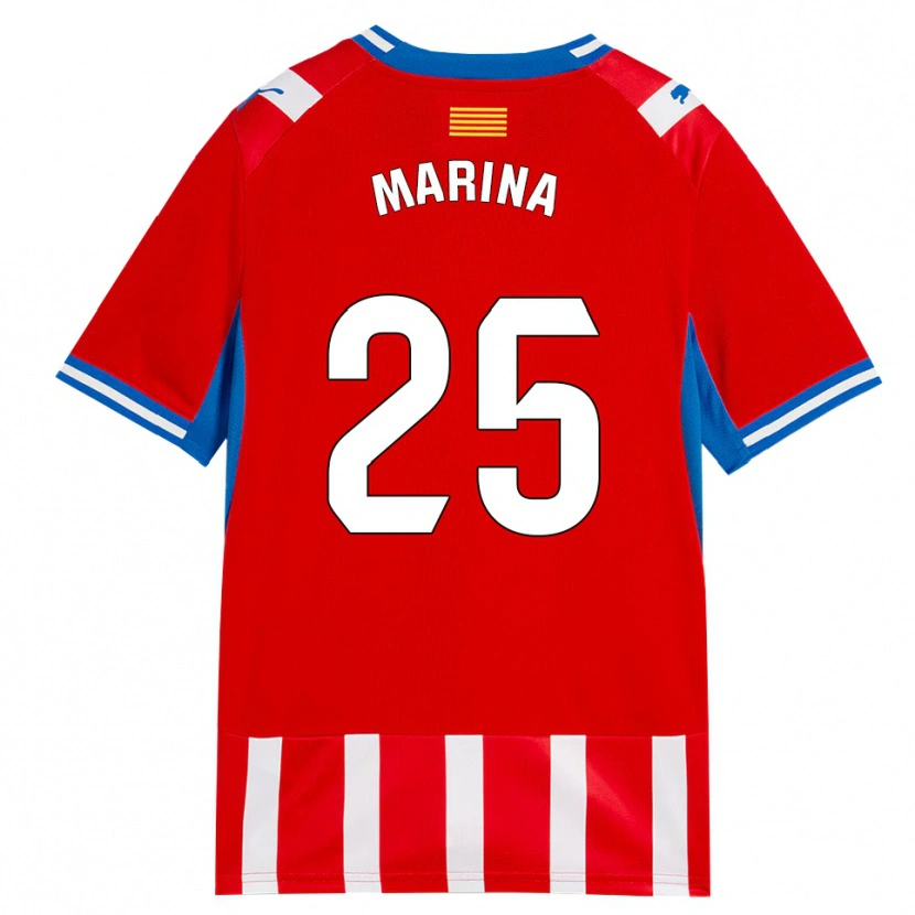 DanxenレディースSergi Marina#25赤白スカイブルーホームシャツ2026/27ジャージーユニフォーム