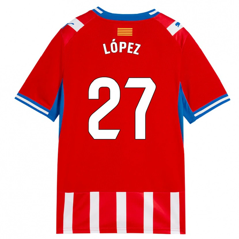 DanxenレディースToni López#27赤白スカイブルーホームシャツ2026/27ジャージーユニフォーム