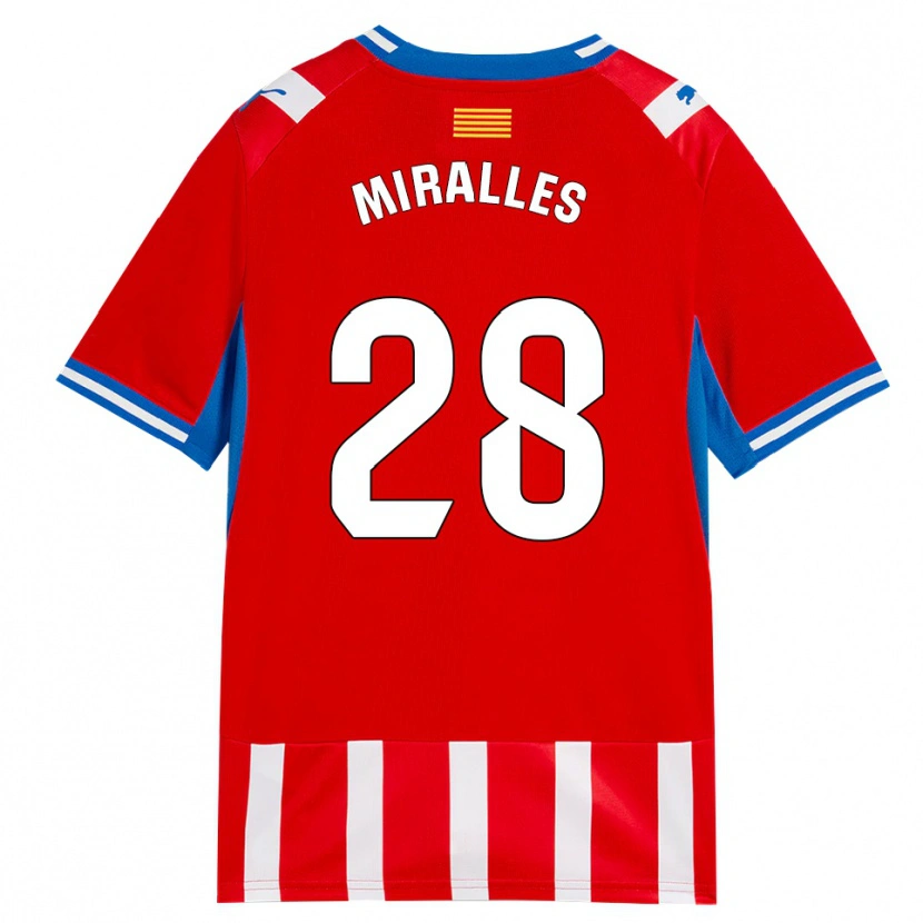 DanxenレディースDiego Miralles#28赤白スカイブルーホームシャツ2026/27ジャージーユニフォーム
