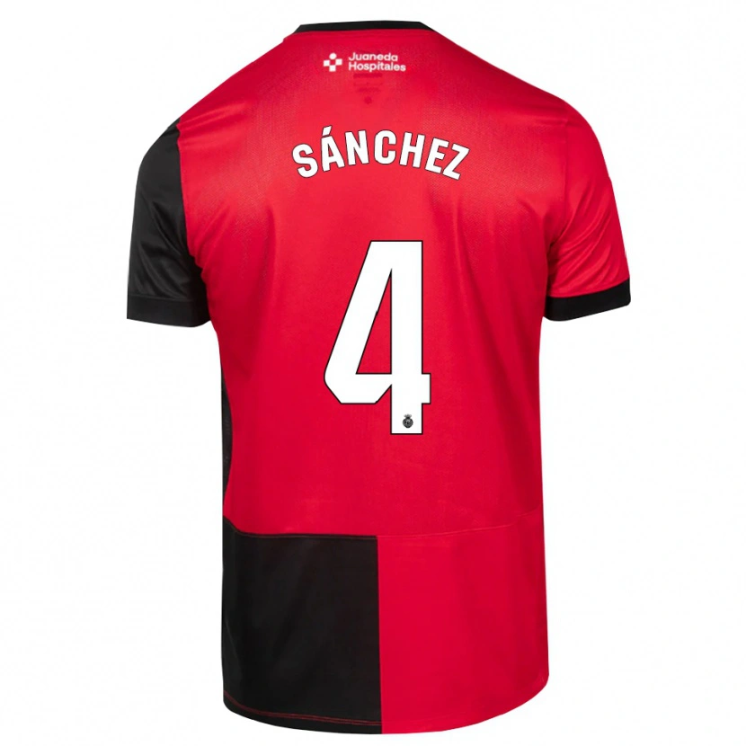 DanxenレディースLeo Sánchez#4黒赤白ホームシャツ2026/27ジャージーユニフォーム