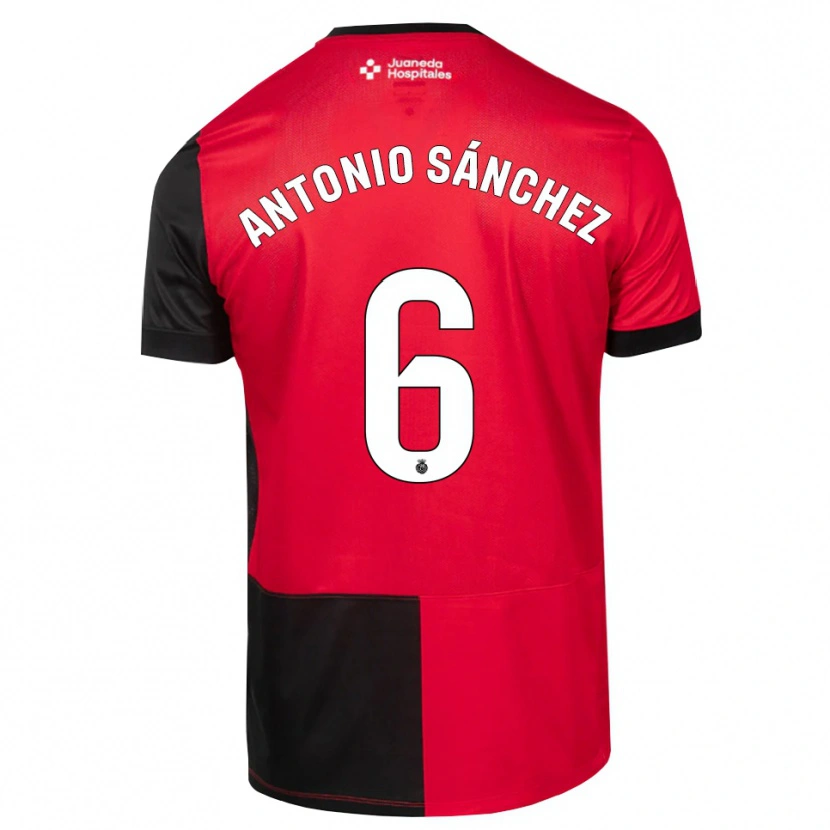 DanxenレディースAntonio Sánchez#6黒赤白ホームシャツ2026/27ジャージーユニフォーム