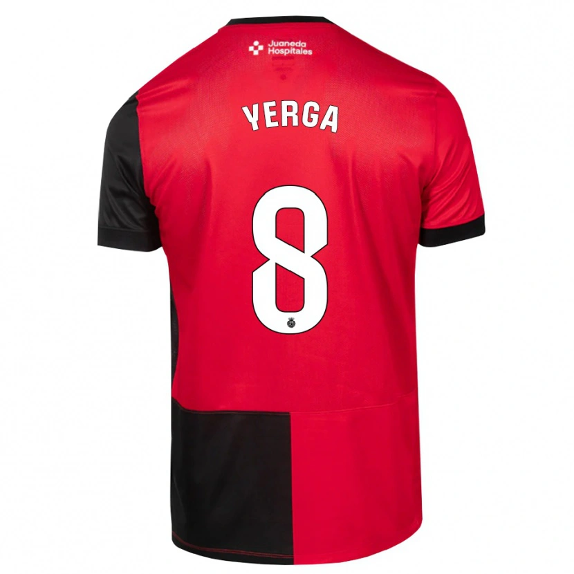 DanxenレディースAlejandro Yerga#8黒赤白ホームシャツ2026/27ジャージーユニフォーム