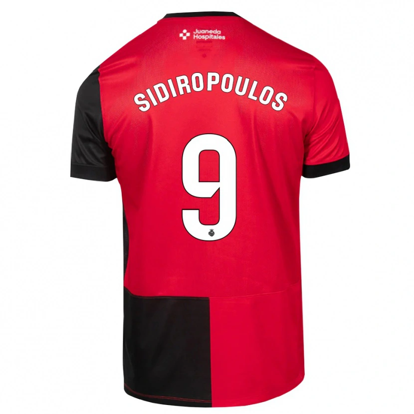 DanxenレディースAnastasios Sidiropoulos#9黒赤白ホームシャツ2026/27ジャージーユニフォーム