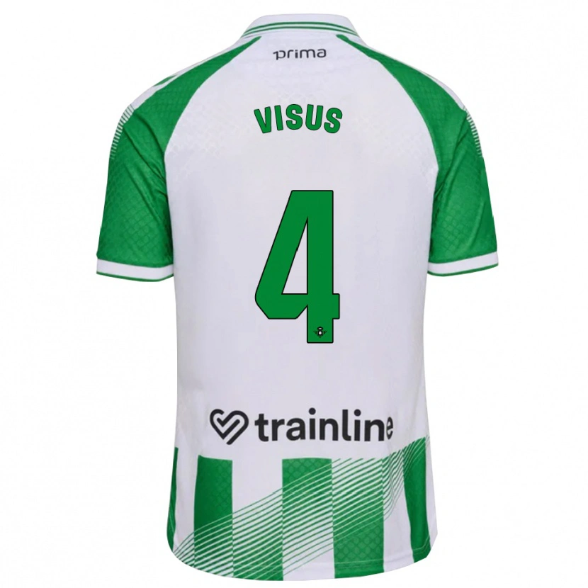 DanxenレディースRicardo Visus#4ライトグリーン 黒 白ホームシャツ2026/27ジャージーユニフォーム