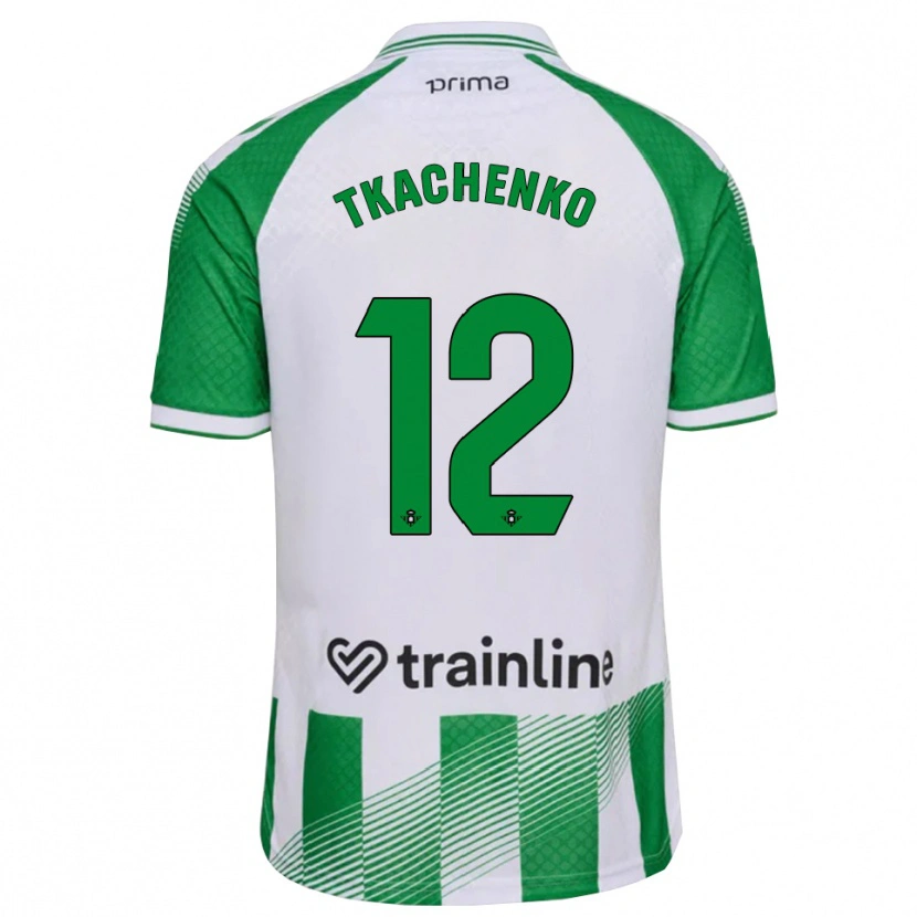 DanxenレディースFedir Tkachenko#12ライトグリーン 黒 白ホームシャツ2026/27ジャージーユニフォーム