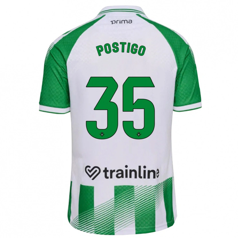 DanxenレディースAlejandro Postigo#35ライトグリーン 黒 白ホームシャツ2026/27ジャージーユニフォーム