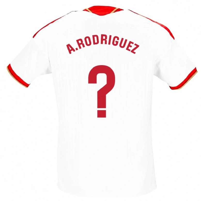 DanxenレディースÁngel Rodríguez#0白 赤ホームシャツ2026/27ジャージーユニフォーム