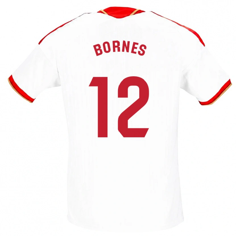 DanxenレディースPedro Bornes#12白 赤ホームシャツ2026/27ジャージーユニフォーム