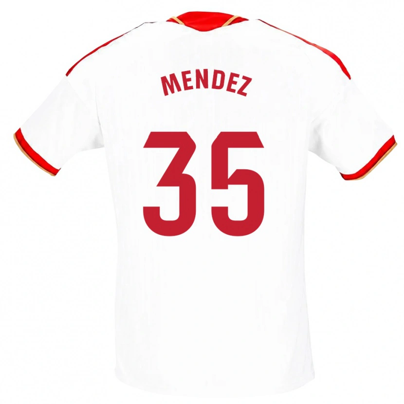 DanxenレディースTomás Méndez#35白 赤ホームシャツ2026/27ジャージーユニフォーム