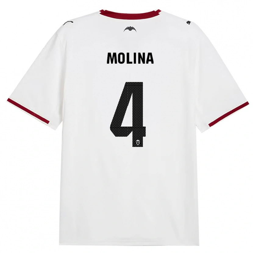 DanxenレディースMaría Molina#4黒白赤黄ホームシャツ2026/27ジャージーユニフォーム