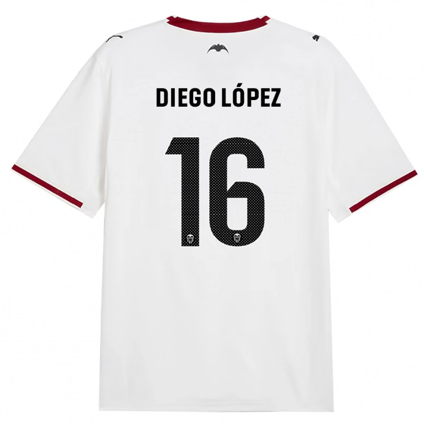 Danxenレディースディエゴ・ロペス・ロドリゲス#16黒白赤黄ホームシャツ2026/27ジャージーユニフォーム