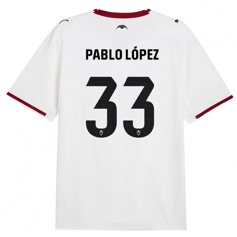 DanxenレディースPablo López#33黒白赤黄ホームシャツ2026/27ジャージーユニフォーム