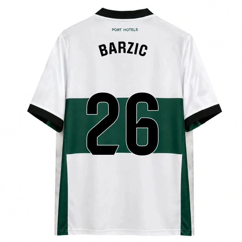 DanxenレディースMatia Barzic#26緑 白 赤ホームシャツ2026/27ジャージーユニフォーム