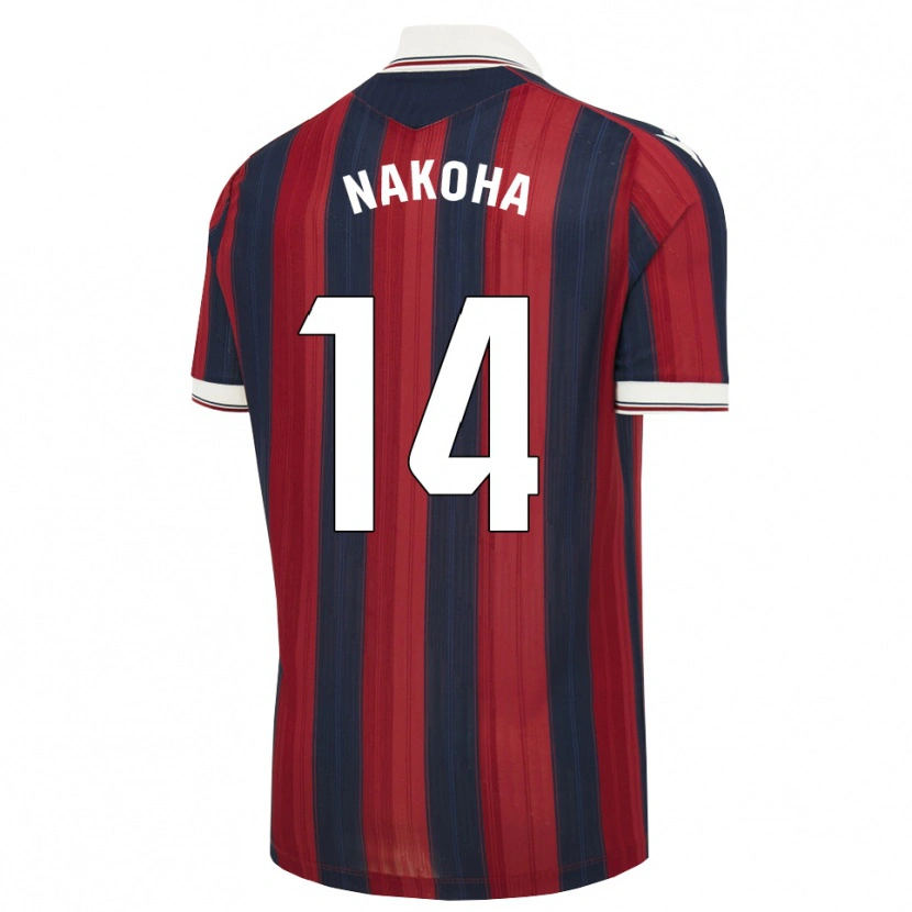 DanxenレディースHuseini Nakoha#14ミッドナイトブルー 赤ホームシャツ2026/27ジャージーユニフォーム