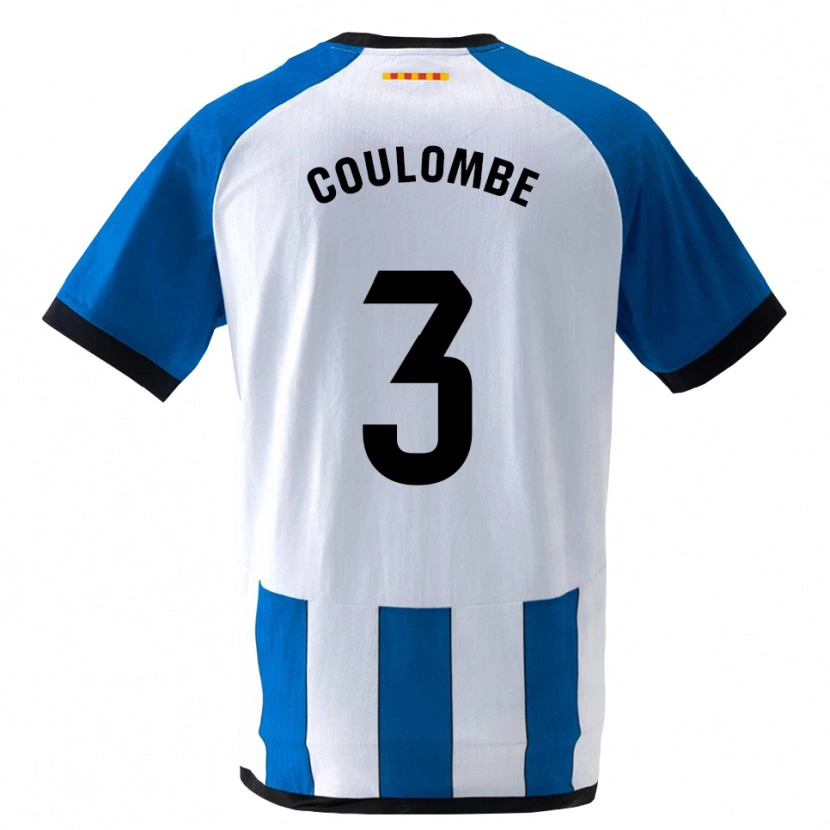 DanxenレディースThomas Coulombe#3ロイヤルブルー 白ホームシャツ2026/27ジャージーユニフォーム