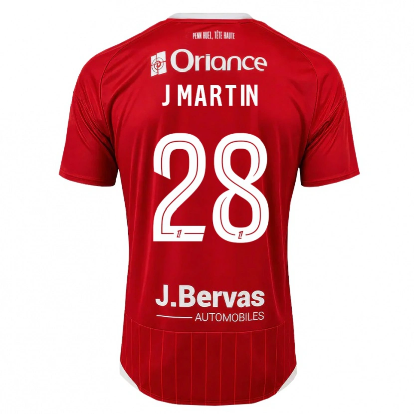 Danxenレディースジョナス・マルタン#28白 赤ホームシャツ2026/27ジャージーユニフォーム
