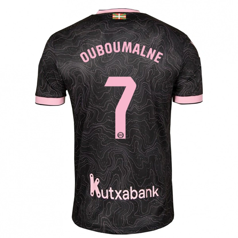 DanxenレディースIbra Ouboumalne#7黒 ピンクアウェイシャツ2026/27ジャージーユニフォーム