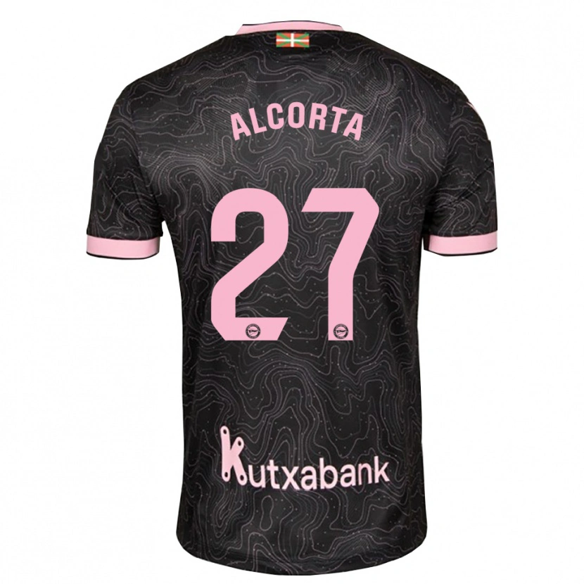 DanxenレディースAlaitz Alcorta#27黒 ピンクアウェイシャツ2026/27ジャージーユニフォーム