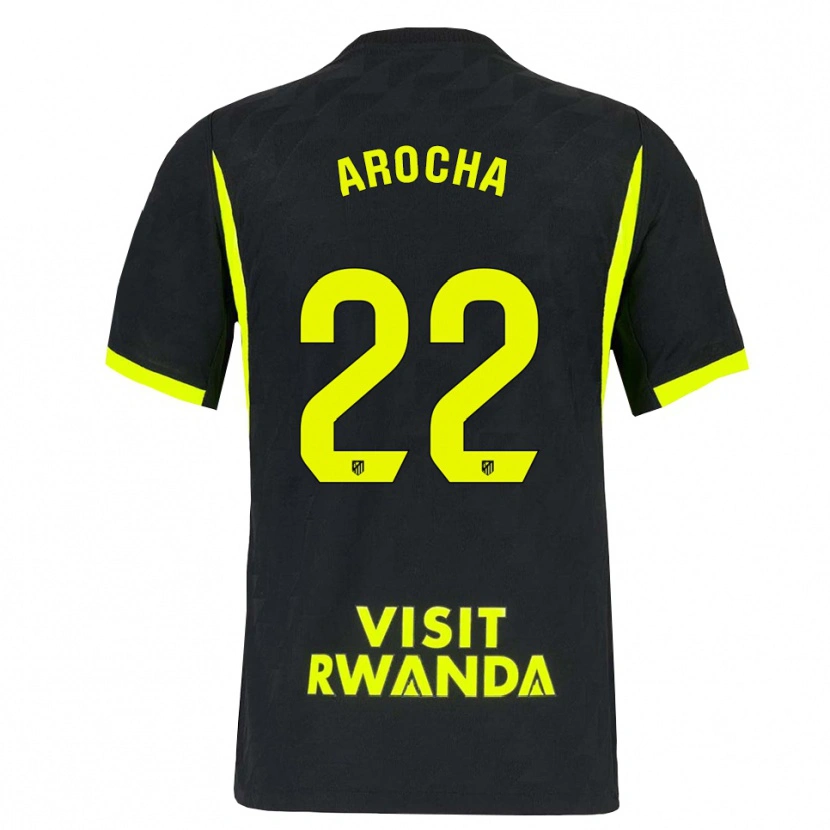 DanxenレディースSanti Arocha#22ブライトグリーン 黒アウェイシャツ2026/27ジャージーユニフォーム