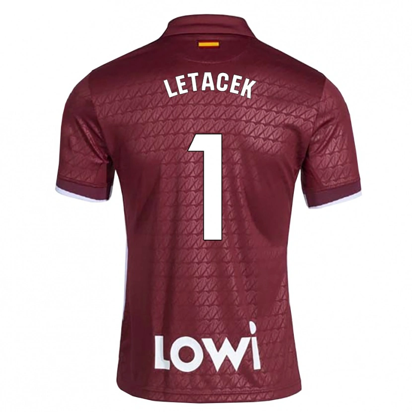 DanxenレディースJiri Letacek#1ダークレッド 白アウェイシャツ2026/27ジャージーユニフォーム