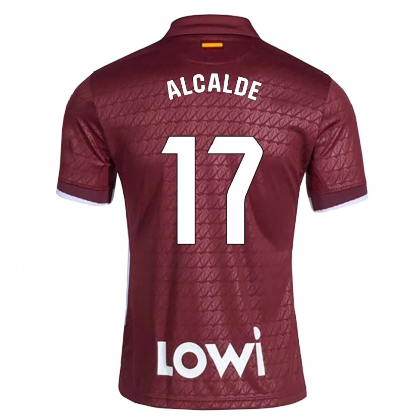 DanxenレディースJacobo Alcalde#17ダークレッド 白アウェイシャツ2026/27ジャージーユニフォーム