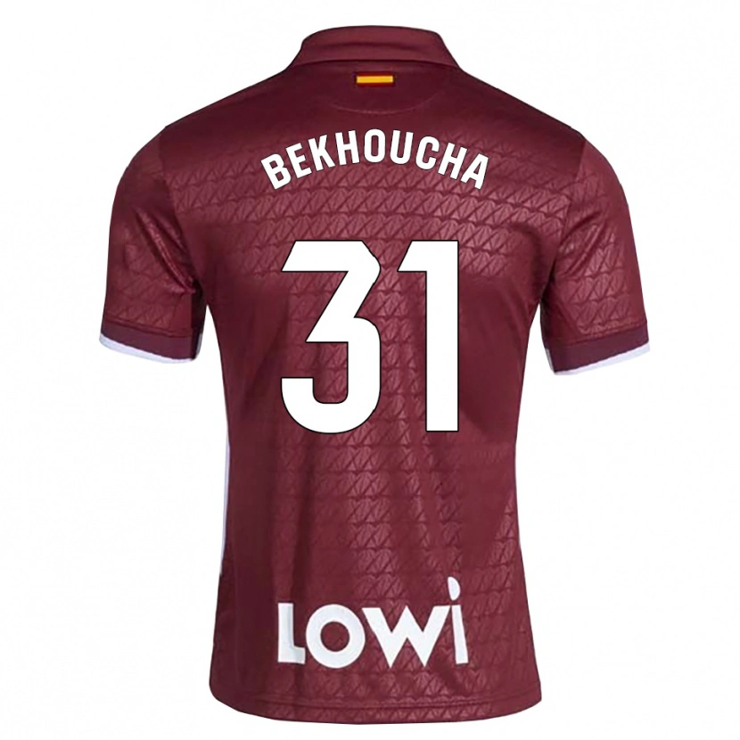 DanxenレディースIsmael Bekhoucha#31ダークレッド 白アウェイシャツ2026/27ジャージーユニフォーム