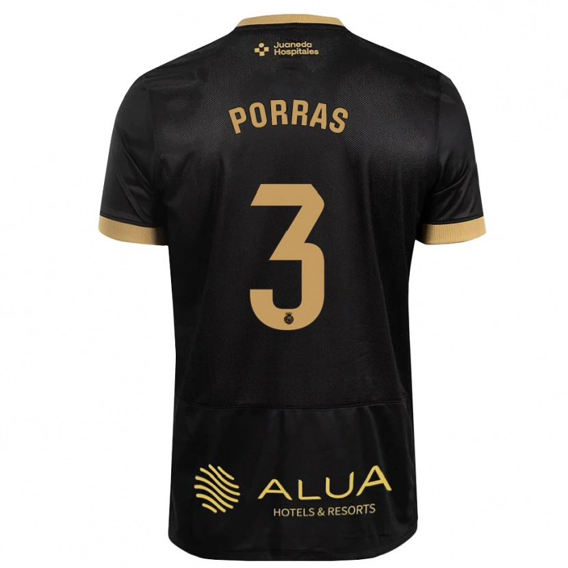 DanxenレディースJordi Porras#3黒 サンディブラウン バーリーウッドアウェイシャツ2026/27ジャージーユニフォーム
