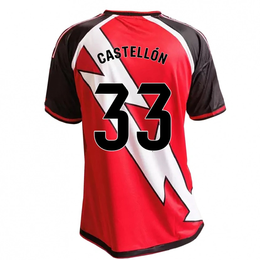 DanxenレディースSergio Castellón#33赤黒白アウェイシャツ2026/27ジャージーユニフォーム