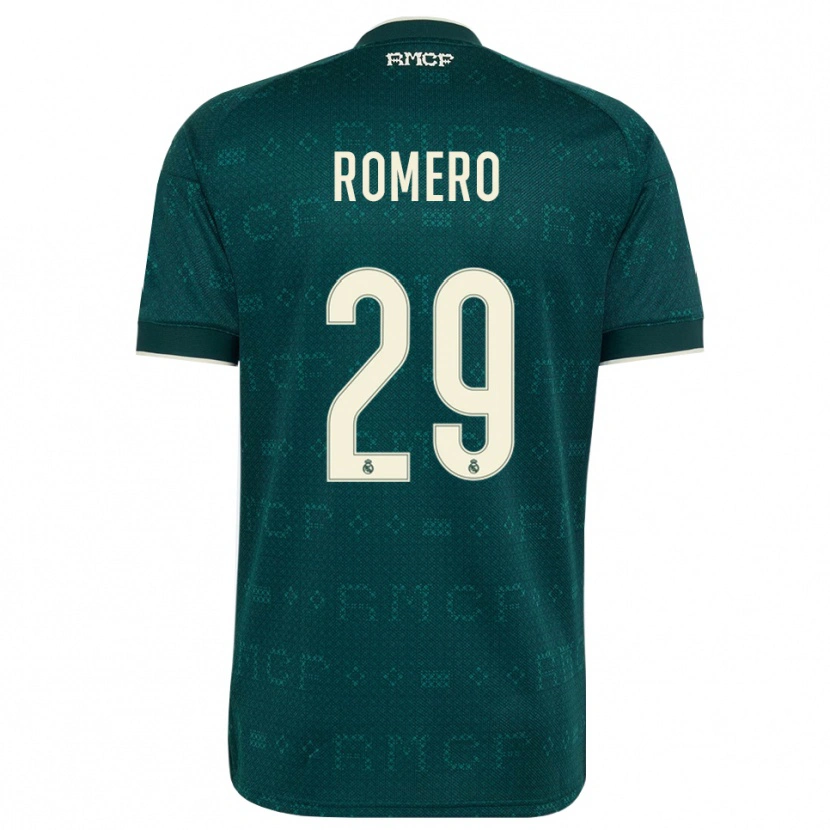 Danxenレディースアルフォンソ・ロメロ#29ダークスレートグレー 白アウェイシャツ2026/27ジャージーユニフォーム