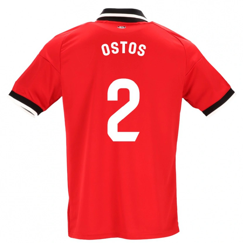 DanxenレディースFran Ostos#2黒白赤アウェイシャツ2026/27ジャージーユニフォーム