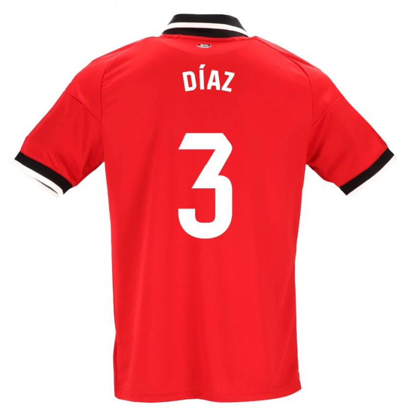 DanxenレディースJulio Díaz#3黒白赤アウェイシャツ2026/27ジャージーユニフォーム
