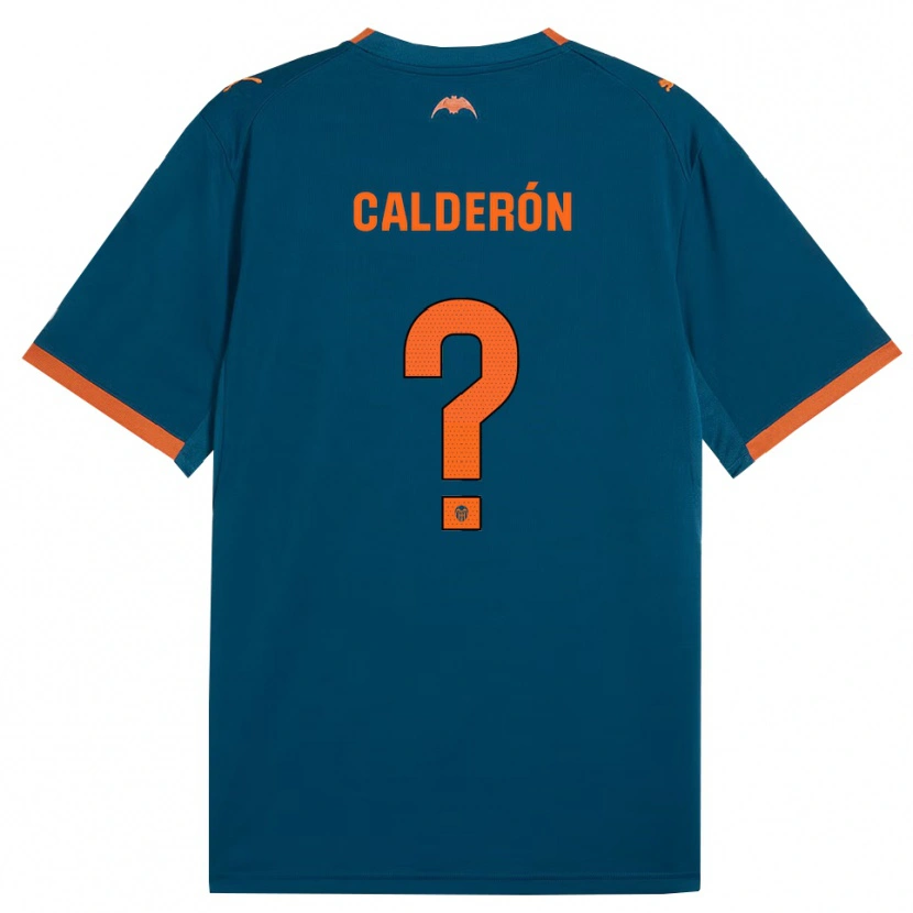 DanxenレディースAlfonso Calderón#0スティールブルー オレンジアウェイシャツ2026/27ジャージーユニフォーム