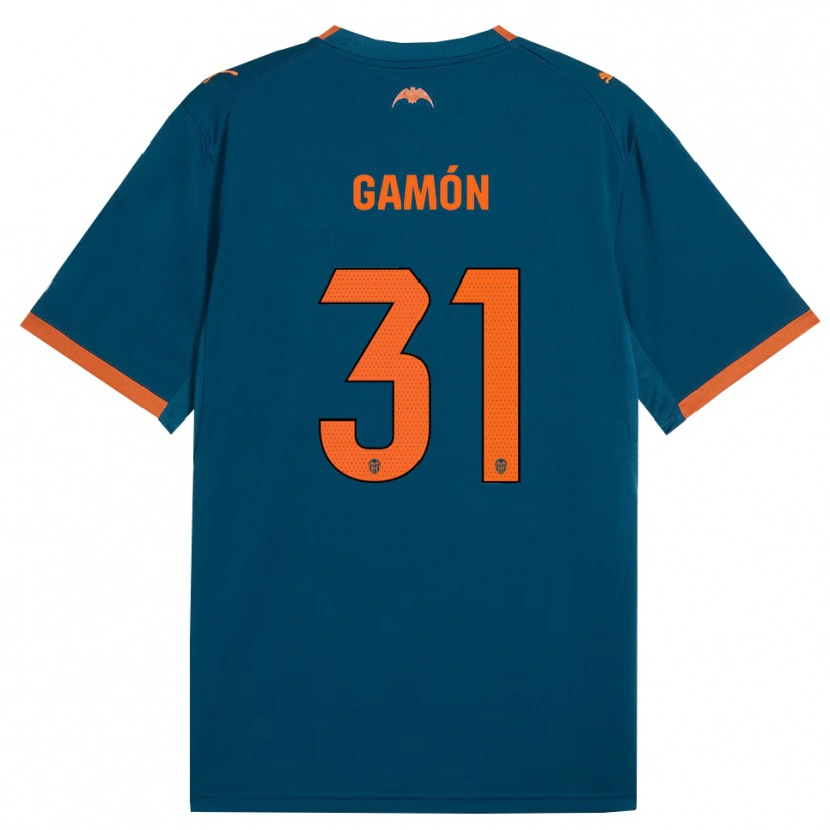 DanxenレディースRodrigo Gamón#31スティールブルー オレンジアウェイシャツ2026/27ジャージーユニフォーム
