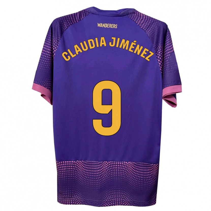 DanxenレディースClaudia Jiménez Gutiérrez#9紫 白 ピンクアウェイシャツ2026/27ジャージーユニフォーム