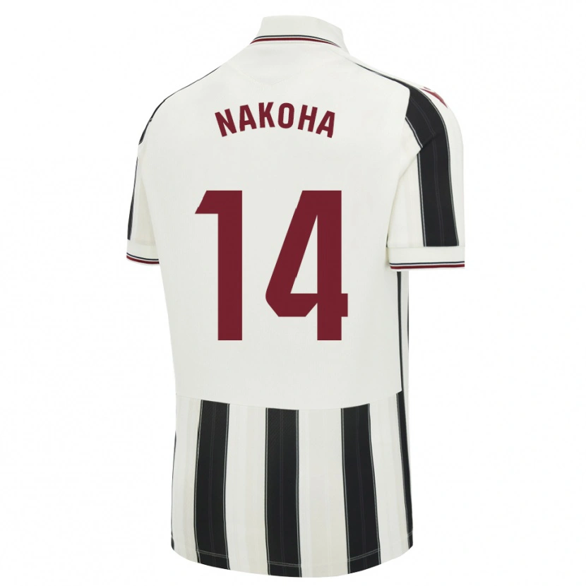 DanxenレディースHuseini Nakoha#14黒白赤アウェイシャツ2026/27ジャージーユニフォーム