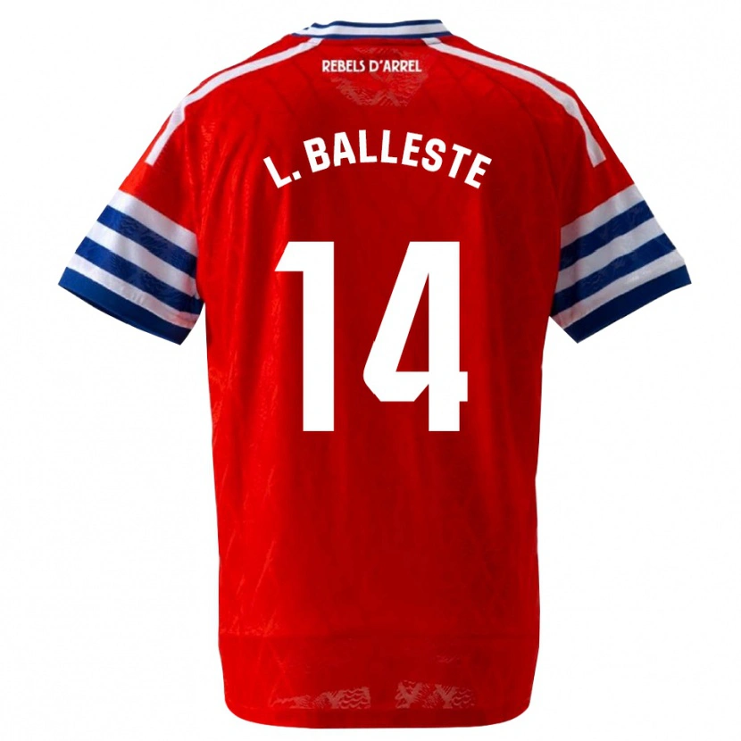 DanxenレディースLaia Balleste Sciora#14ロイヤルブルー 赤アウェイシャツ2026/27ジャージーユニフォーム
